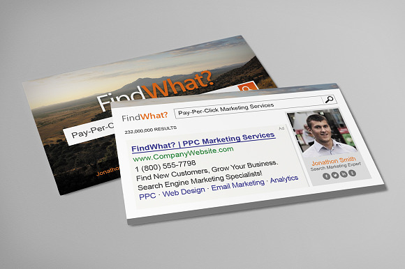 Pay-Per-Click Business Card in Business Card Templates - product preview 1