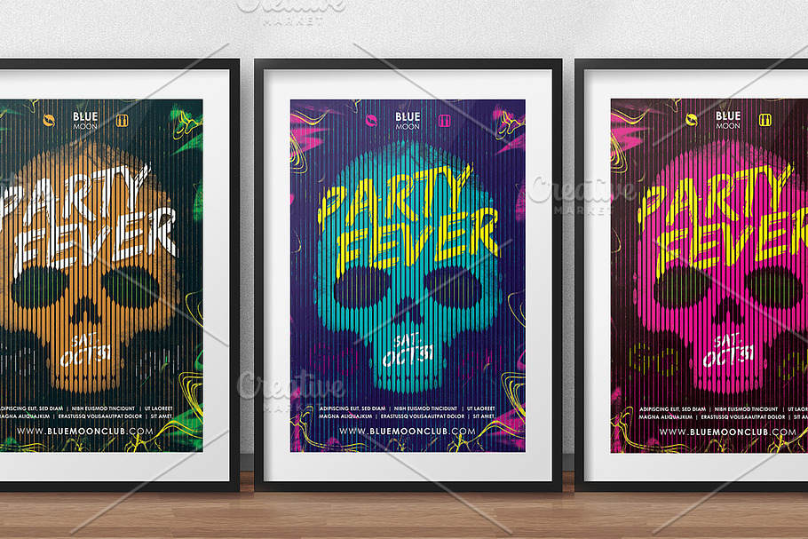 Skull Party Poster in Flyer Templates - product preview 8