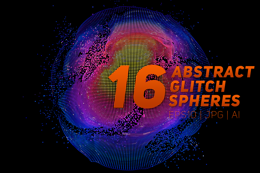 16 Abstract Glitch Point Spheres in Objects - product preview 8