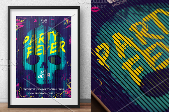 Skull Party Poster in Flyer Templates - product preview 1