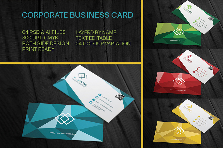 4 Corporate business cards