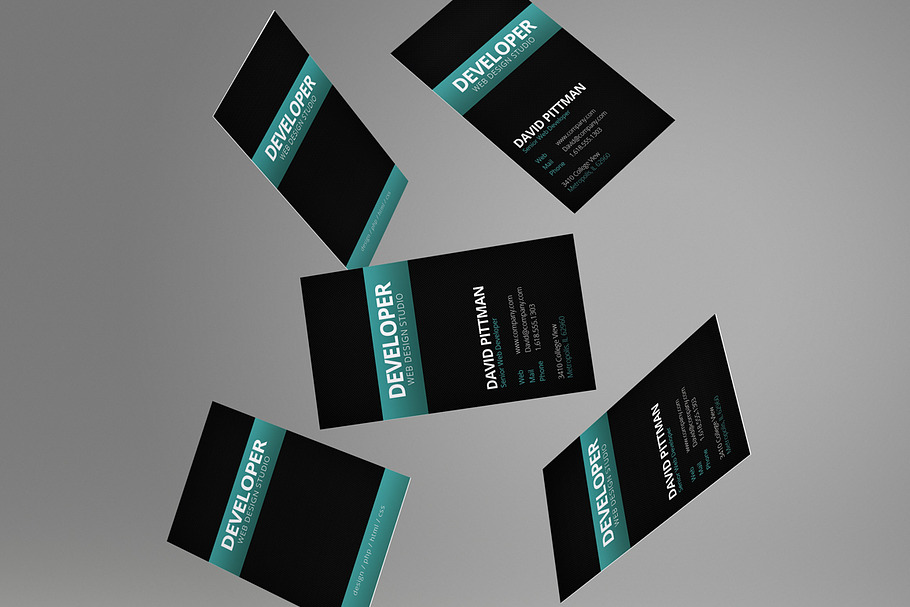 Carbon Fiber Business Card in Business Card Templates - product preview 8
