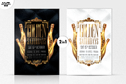 2in1 GOLD CLASSY VIP Flyer Template