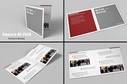 Square Bi-fold Brochure Mockup