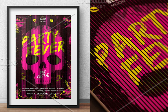 Skull Party Poster in Flyer Templates - product preview 2