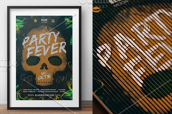 Skull Party Poster in Flyer Templates - product preview 3