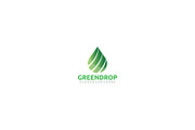 Green Eco Drop Logo