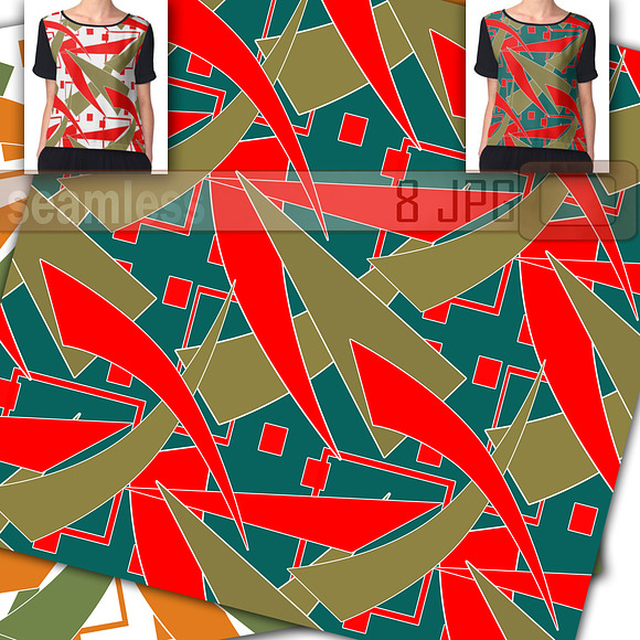Bright colored seamless patterns. in Patterns - product preview 7