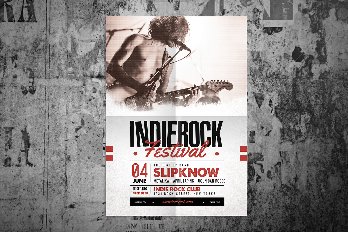 Indie Rock in Flyer Templates - product preview 8