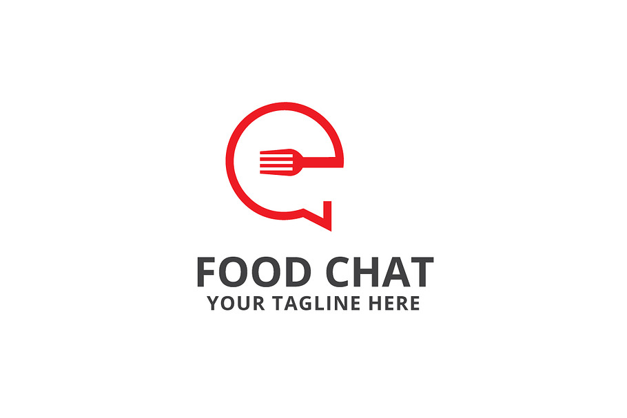 Food Chat Logo Template in Logo Templates - product preview 8