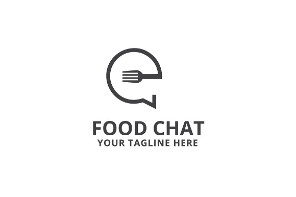 Food Chat Logo Template in Logo Templates - product preview 1