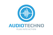 AudioTechno Logo Template