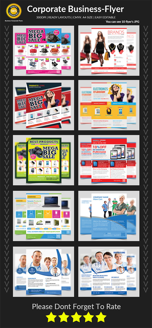 New-150 Multipurpose Flyers Bundle in Flyer Templates - product preview 5