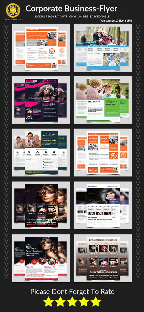 New-150 Multipurpose Flyers Bundle in Flyer Templates - product preview 7