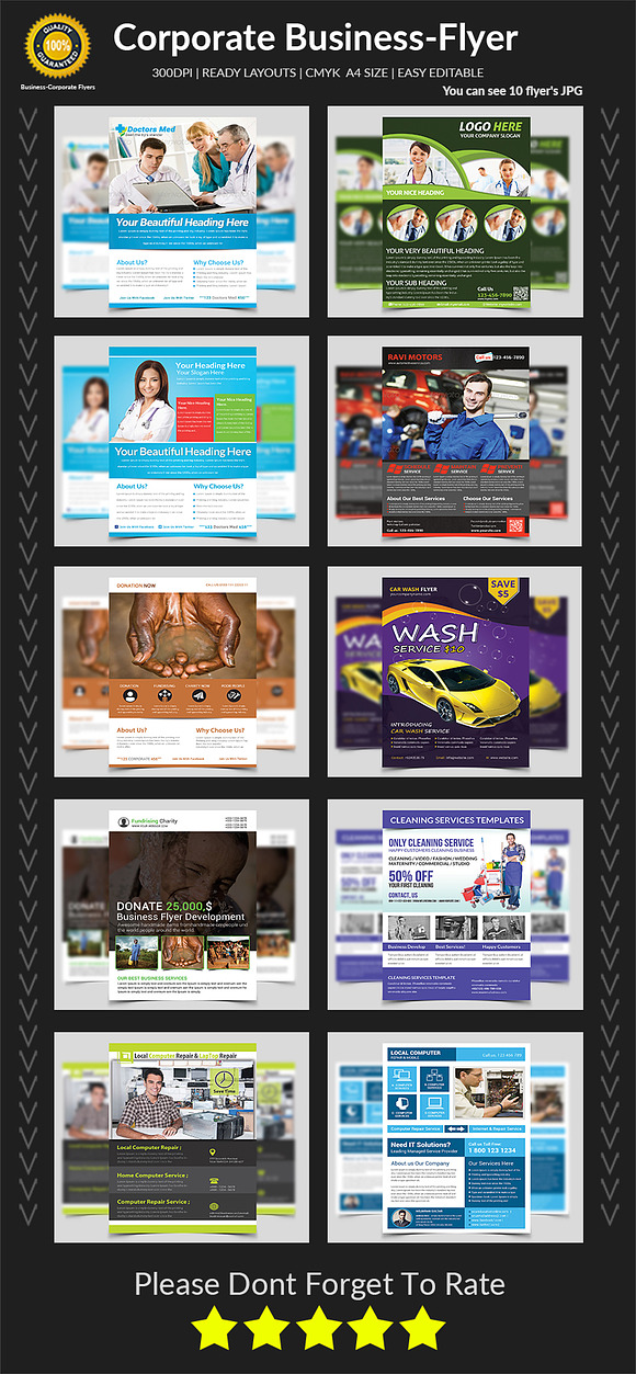 New-150 Multipurpose Flyers Bundle in Flyer Templates - product preview 10