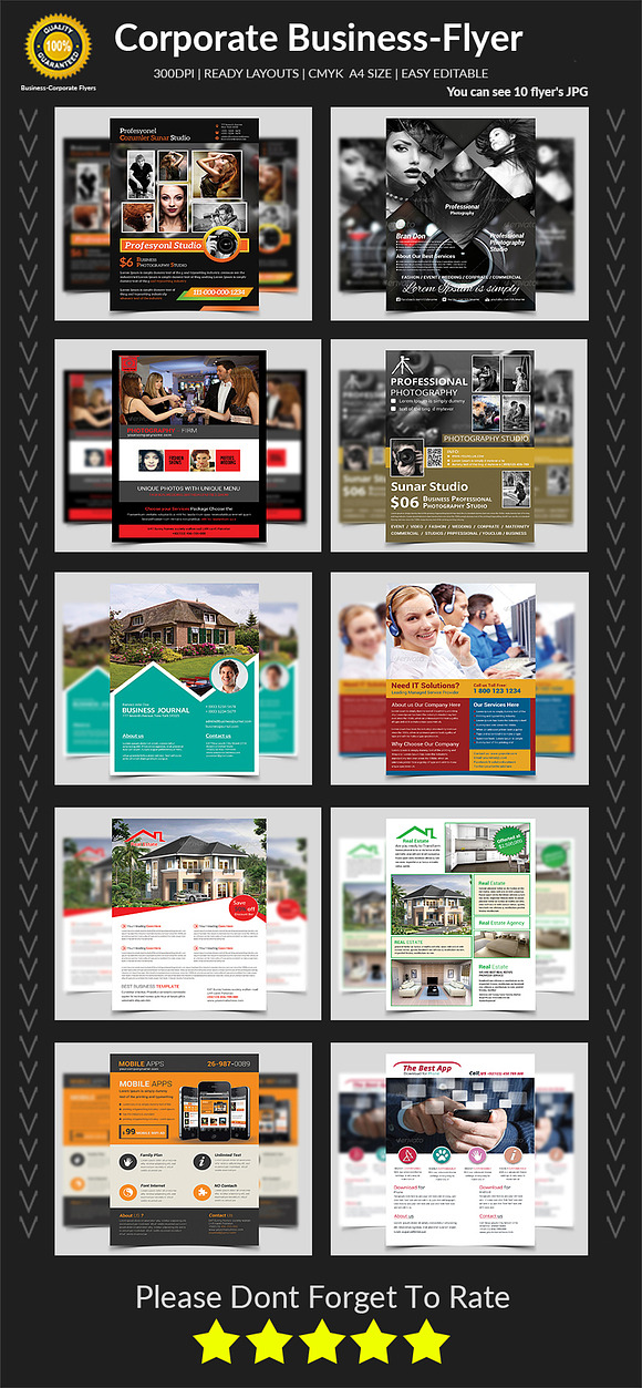 New-150 Multipurpose Flyers Bundle in Flyer Templates - product preview 12