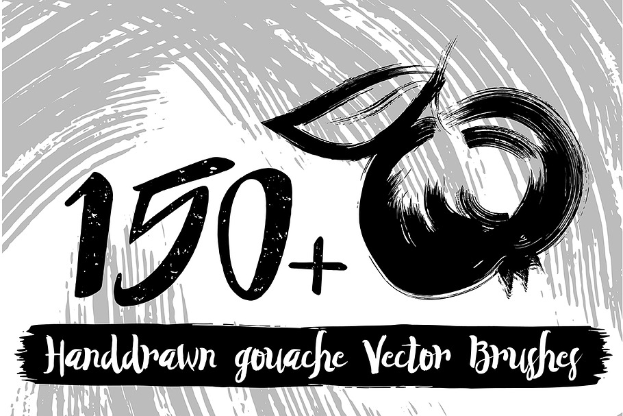 Handdrawn gouache Vector Brushes in Photoshop Brushes - product preview 8