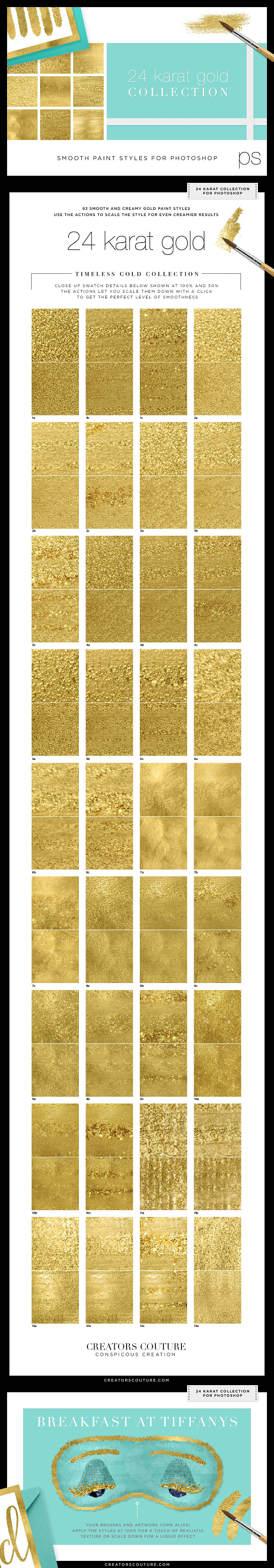 Liquid Gold Paint Textures+Styles PS in Photoshop Layer Styles - product preview 4