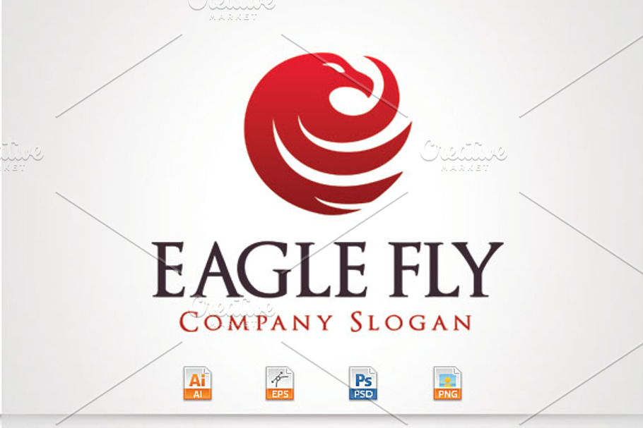 Eagle Fly in Logo Templates - product preview 8