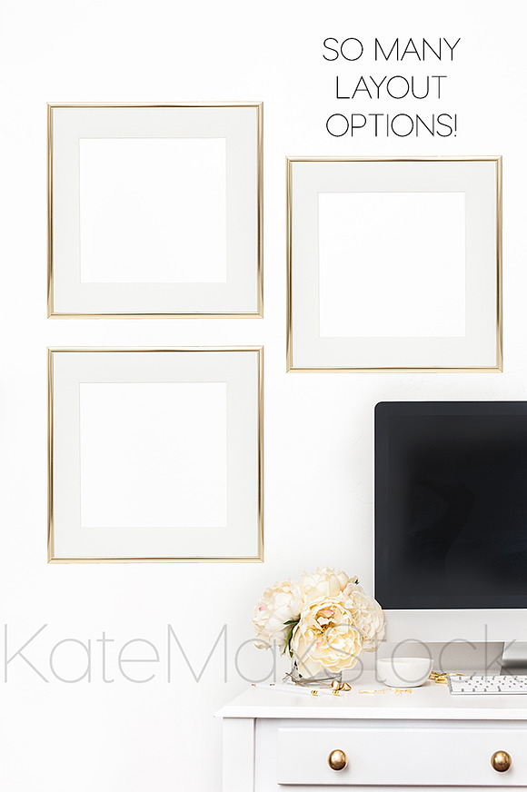 KATEMAXSTOCK Gold Movable Frame Set in Mobile & Web Mockups - product preview 2