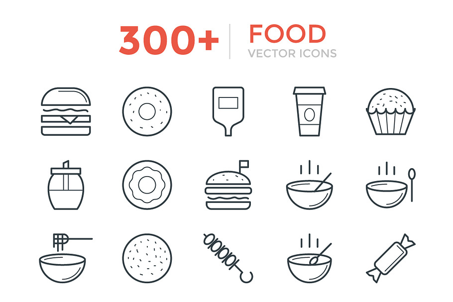 300+ Food Vector Icons