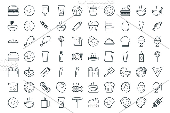 300+ Food Vector Icons in Cool Icons - product preview 1