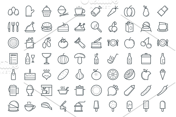 300+ Food Vector Icons in Cool Icons - product preview 2