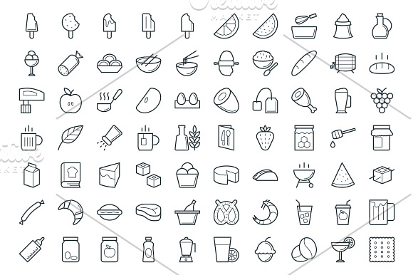 300+ Food Vector Icons in Cool Icons - product preview 3