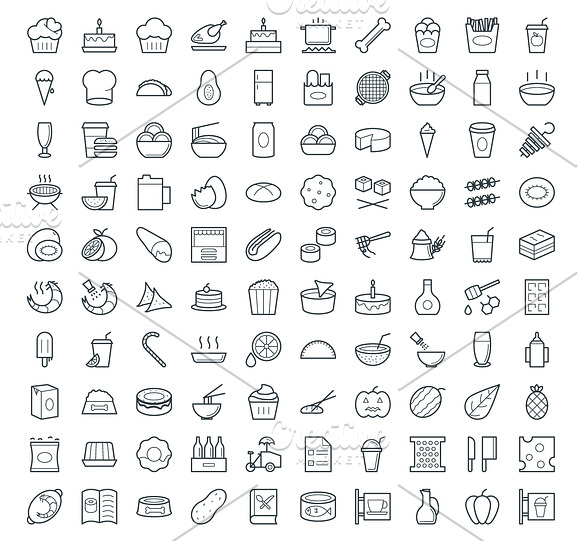 300+ Food Vector Icons in Cool Icons - product preview 4