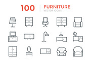 100 Furniture Vector Icons