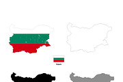 Bulgaria country silhouettes