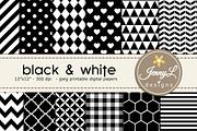 Black and White Digital Paper