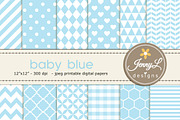 Baby Blue Digital Paper