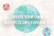 watercolor exoplanets brush