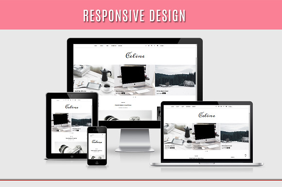 Blogger Template Responsive - Celine in Website Templates - product preview 2