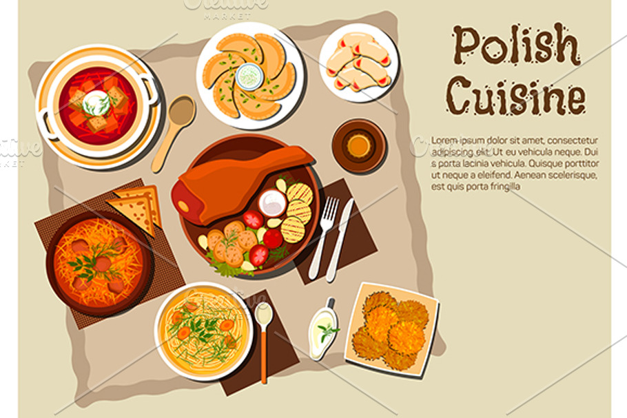 Polish national cuisine dishes