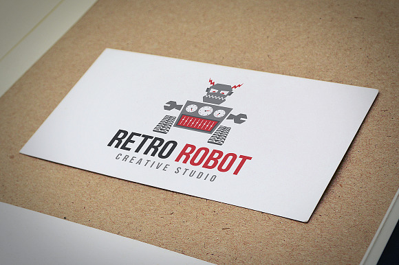 Retro Robot Logo Template in Logo Templates - product preview 1