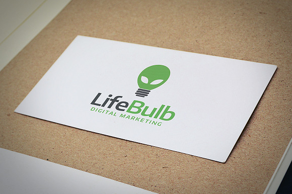 Lightbulb Style Alien Logo in Logo Templates - product preview 1