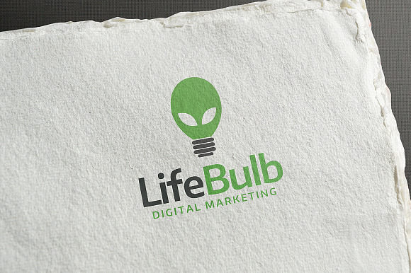 Lightbulb Style Alien Logo in Logo Templates - product preview 2