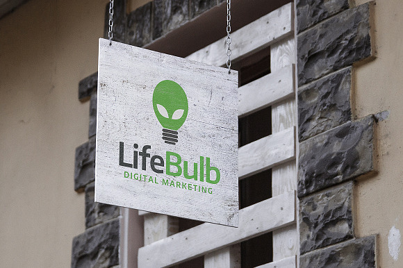 Lightbulb Style Alien Logo in Logo Templates - product preview 3