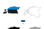 Estonia country silhouettes