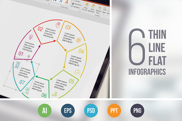 Line flat elements for infographic_3 in PowerPoint Templates - product preview 7