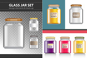 Transparent Glass Jar set