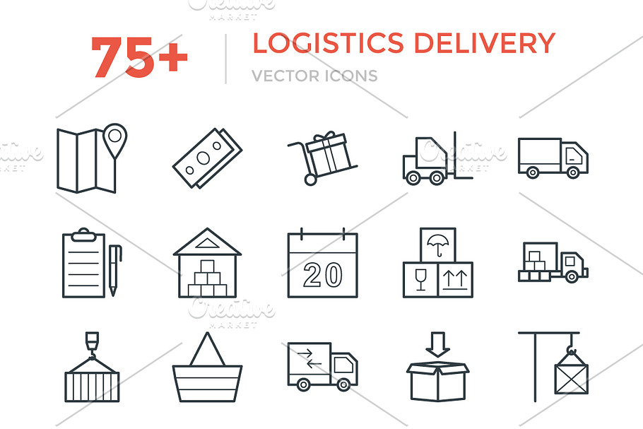 75+ Logistics Delivery Vector Icons in Cool Icons - product preview 8