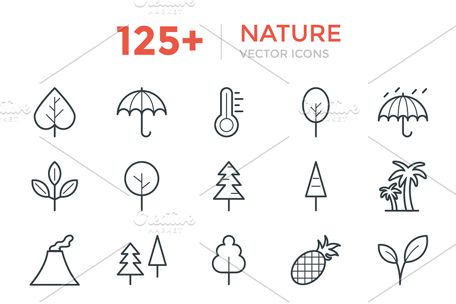 125+ Nature Vector Icons
