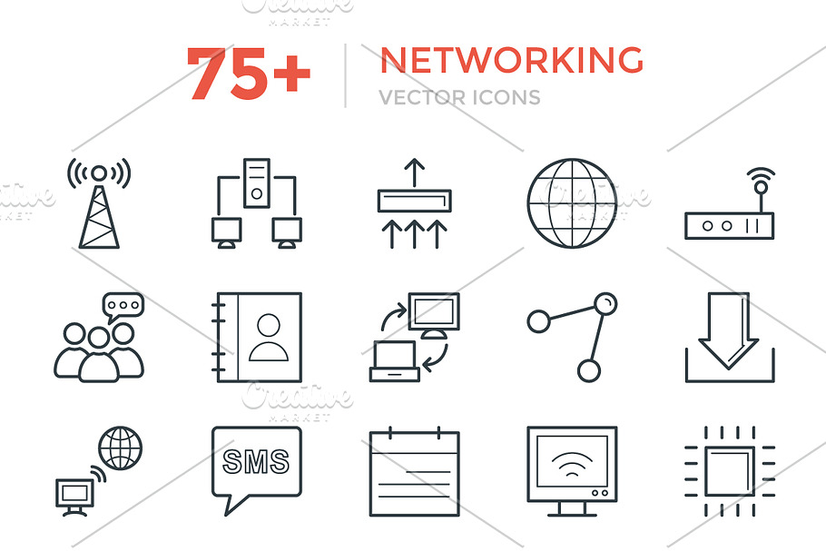 75+ Networking Vector Icons in Cool Icons - product preview 8
