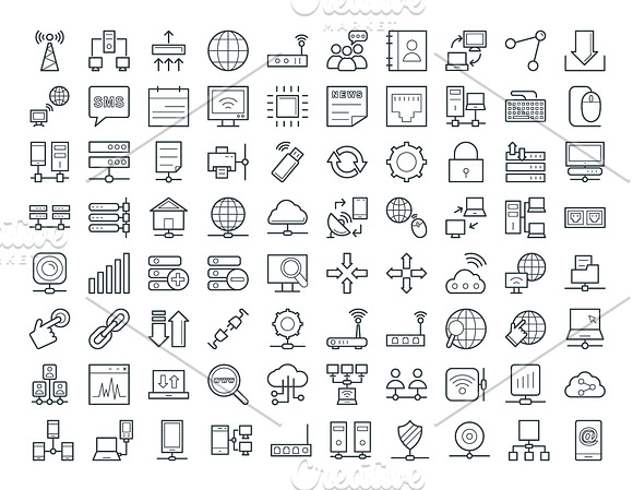 75+ Networking Vector Icons in Cool Icons - product preview 1