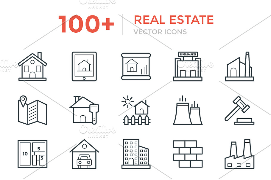 100+ Real Estate Vector Icons in Cool Icons - product preview 8