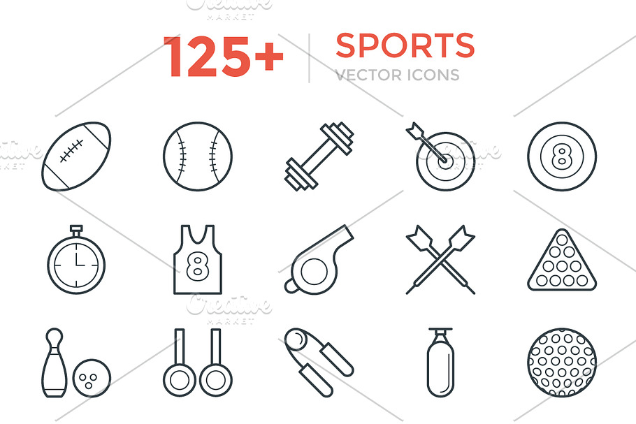 125+ Sports Vector Icons