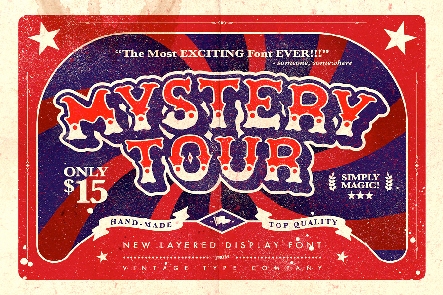 Mystery Tour Display Font in Circus Fonts - product preview 8